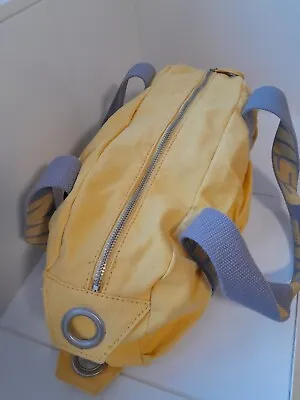 Miss Sixty Yellow Cotton Shoulder Bag Handbag Polka-dot Lining 90s Y2K Retro • £20