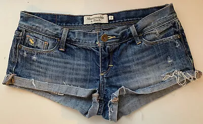 £4.99 • Buy **abercrombie & Fitch Denim Shorts Size 0 Pre-owned**