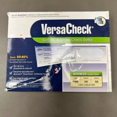 VersaCheck Security Business Check Refills: Form #1000 Blue 200 Checks • $17.95