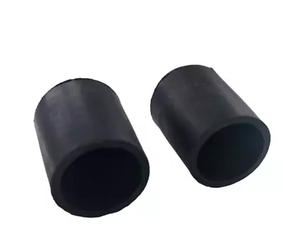 2 X Black Walking Stick Tip Ends Ferrule 15mm Strong Rubber Bottom Cane Crutches • £3.19