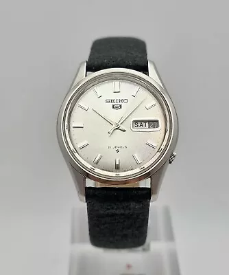 Rare Jdm Seiko 5 21 Jewels 6119 7010 Silver Vintage Automatic Watch July 1967 • £110