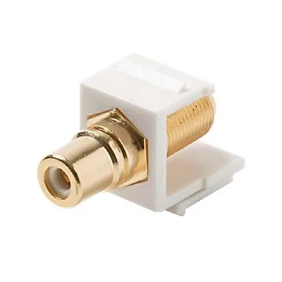 Eagle Coax To RCA Gold Plated Keystone Insert White Coaxial Coupler Connector • $1.29