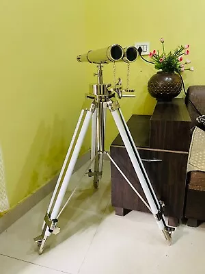 62  Brass Binocular With Stand Maritime Telescope Navy Gift Observatory Spyglass • $475