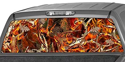 $47.20 • Buy Obliteration Buck Skull Blaze Camo Rear Window Graphics Decal Tint Suv Wrap