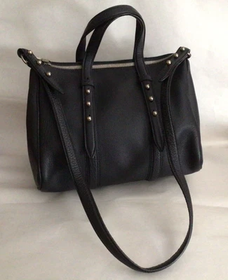 $400 • Buy ALEXANDER WANG 'Daria' Black Leather Shoulder Bag, Duffel Style & Size Medium