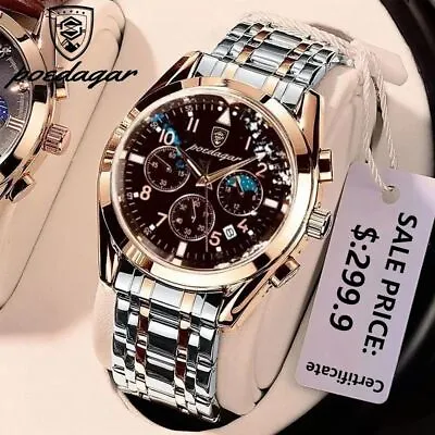 $24.85 • Buy Men Watch Luxury Quartz Watches Men's Wristwatch Waterproof Luminous Man Watches