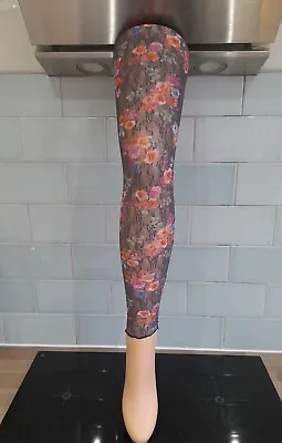 Trasparenze GREY MULTI  Garden  Lacy Floral Footless Tights Variant D • £9.50