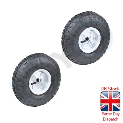 2pc 10  Tyre Replacement Wheel For Wheelbarrow Sack Truck Hand Trolley Cart  • £16.99