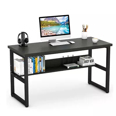 Home Office Desk Table With Shelves Gaming Computer Writing Storage Workstation • $65.89