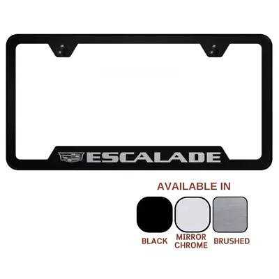 Cadillac Escalade Laser Etched Notched License Plate Frame Official Licensed • $35.95