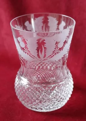 Edinburgh Crystal Thistle Pattern - Large Whisky Glass / Old Fashioned - Signed • £85