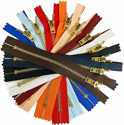 YKK#5 9  Brass Jean Zipper With Semi-Automatic Lock Closed-End Made In USA -5pcs • $8.25