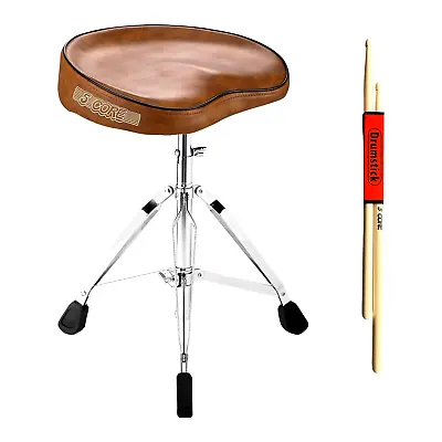 Drum Throne Saddle Thick Padded Height Adjustable Motorcycle Seat Drummers Stool • $43.99