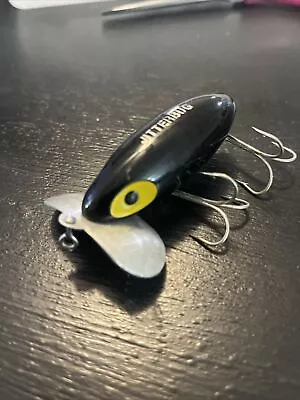 Vintage Fred Arbogast Black Jitterbug Lure Barely Used • $3.25