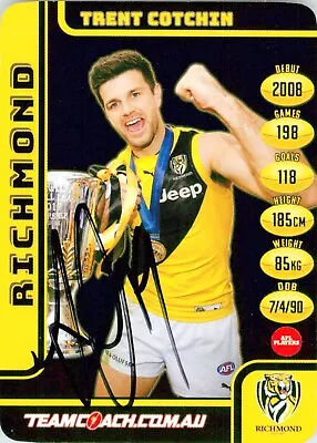 $39.99 • Buy ✺Signed✺ 2017 RICHMOND TIGERS AFL Premiers Card TRENT COTCHIN