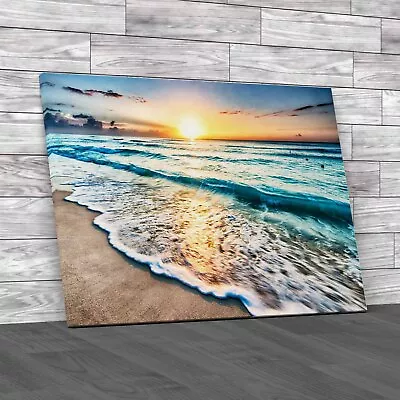 Ocean And Sunset  Canvas Print Large Picture Wall Art • £59.95
