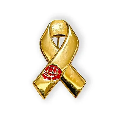 £6.29 • Buy Gold Ribbon Remembrance Brooch | Pin Badge Lapel | Charity | Lest We Forget