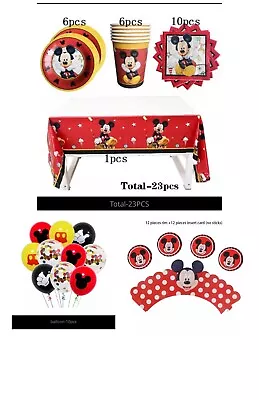 Mickey Mouse Party Supplies 57 Pcs • $25