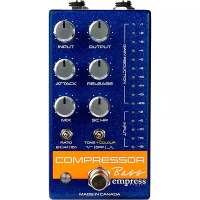 Empress Effects Bass Compressor Effects Pedal Blue Sparkle • $274