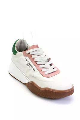Stella McCartney Womens Color Block Sneakers White Multi Colored Size 38 8 • $89.99