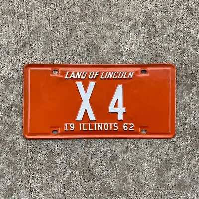 1962 Illinois Truck License Plate X 4 Auto Single Digit Low Number Car Show • $228.49