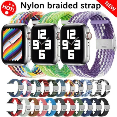 $7.99 • Buy Nylon Band Strap For Apple Watch Sports IWatch Series 7 6 5 4 3 SE 38 40 42 45mm