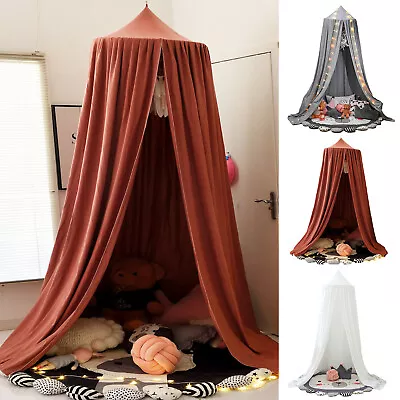 Bed Canopy For Kids Soft Breathable Bed Curtain Canopy Round Dome Canopy Bsab • $42.29