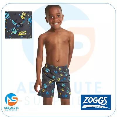 ZOGGS Boys Grey Chopper Patterned Swim Shorts 2 Years BNWT • £9.99