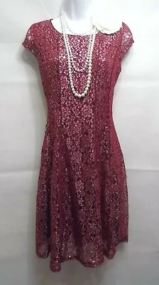 20's 30's Style Gatsby Vintage Lace Charleston Flapper Dress Size 14/16 • £29.99