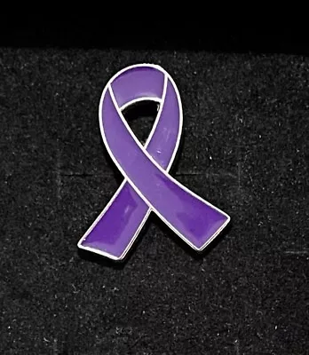Purple Ribbon Awareness Enamel Pin Badge Pancreatic Cancer Alzheimer’s Epilepsy • £3.99