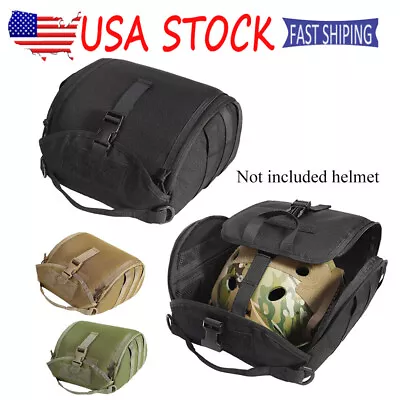 Tactical Helmet Bag Case Molle Helmet Pack Storage Handbag Gear Bag Carrying US • $24.89