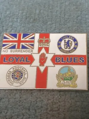 Ranger/Chelsea/ Linfield Blues Brothers Large Badge • £4