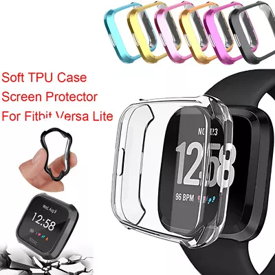 Screen Protector Shockproof Protective Silicone Cover Case For Fitbit Versa Lite • $5.99