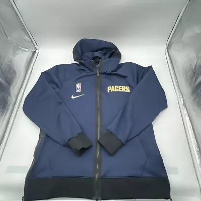 Nike Nba Indiana Pacers Showtime Therma Flex Full Zip Hoodie Jacket Mens Size M • $99.99