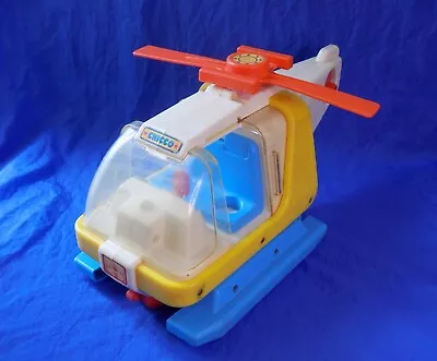 CHICCO RESCUE HELICOPTER W/ Working Rotor & Sounds Working Magnetic Winch VTG • $11.98