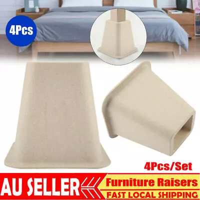 4pcs Bed Risers 6 Inch Heavy Duty Square Furniture Frame Lift For Couch • $20.80