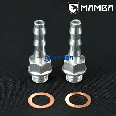 Turbo Water Adapter Barb Fitting M14x1.5 To 3/8  Barb Garrett G25 G30 G35 (2set) • $26