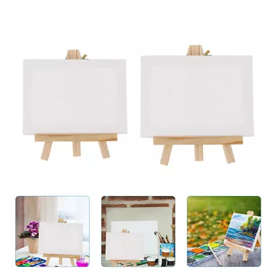 2 Sets Canvas Easel Painting Set Photo Display Easel Stand Painting Canvas Panel • $11.07