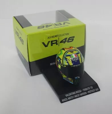 Model MINICHAMPS 1:10 Valentino Rossi Miniature Helmet Moto AGV Motogp 2017 • £32.29