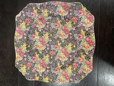 Royal Winton HAZEL PATTERN - CHINTZ Square Salad Plate ASCOT SHAPE England • $45