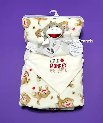 Baby Starters Sock Monkey Blanket & Nunu Security Lovey 2 Piece Set NWT • $27.50