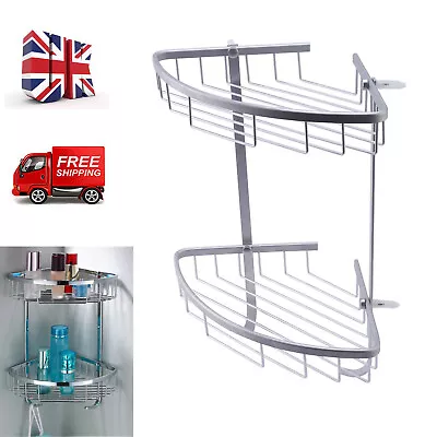 £13.59 • Buy Aluminium BATH SHOWER CADDY BASKET BATHROOM CORNER STORAGE SHELF RACK