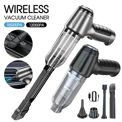 95000PA Wireless Car Vacuum Cleaner Handheld Vaccum Mini Power Suction Dust Blow • $26.94
