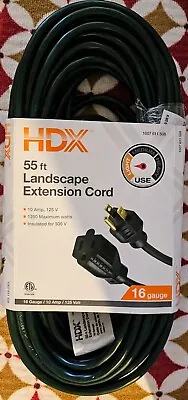 HDX 55 Ft. 16/3 Light Use Green Landscape Extension Cord Indoor Outdoor New • $10