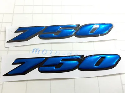 Raised 3D Chrome Blue Decal For GSX-R 750 GSXR750 Emblem Tank Fairing Sticker • $13.93