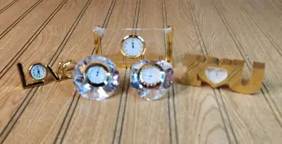 Miniature Clocks Elgin Quartz Vintage Lot 5 • $29.99