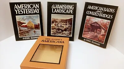 $25.99 • Buy Eric Sloane's Americana Book Set Of 3 First Edition With Slip Case