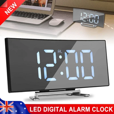 $16.25 • Buy Large Led Digital Clock Bedside Table Alarm Clock Temperature Time Display Decor