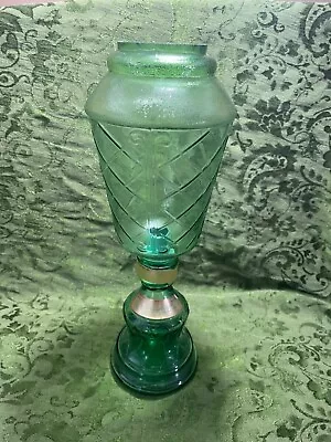 Rare Vintage Chianti Italian Glass Green Wine Bottle Conte Lamp Design • $62.99