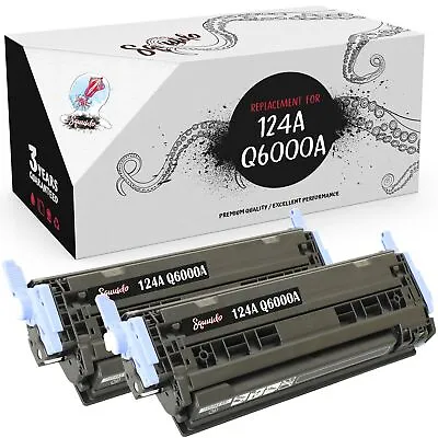 Non-oem 2 BLACK Toner For Use In HP Q6000 Colour Laserjet 2600n CM1015 • £35.99